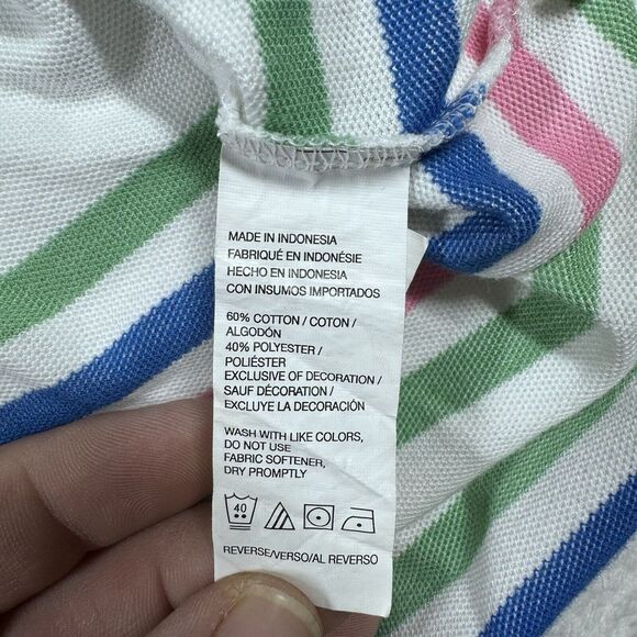 Izod Advantage Performance Golf Polo Shirt Mens Large Striped Performance Casual - Picture 11 of 13